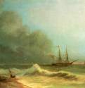 Море перед бурей. 1856 - Sea before the storm. 185636 х 48 смХолст, маслоРомантизм, реализмРоссияКиев. Киевский государственный музей русского искусства